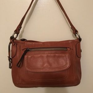 Fossil Vintage Brown Leather Shoulder Bag